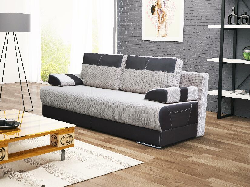 Háromszemélyes kanapé Olivia (szürke + fekete)