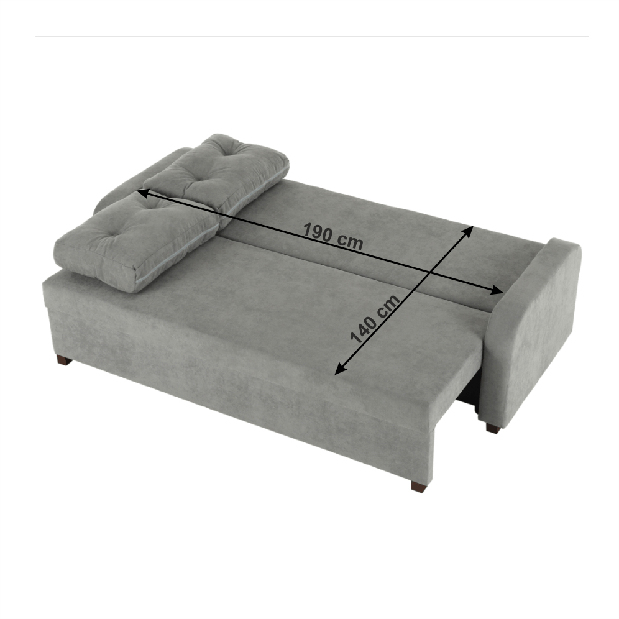 Szétnyitható kanapé Porta (szürke)