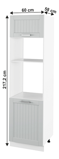 Beépített szekrény Janne Typ 81 (világosszürke + fehér)