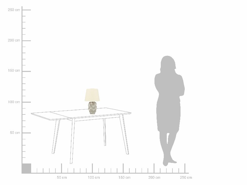 Asztali lámpa Akila (krém és fehér)