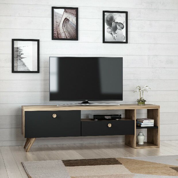 TV asztal/szekrény Paria (fekete)