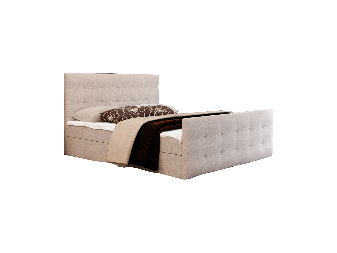 Franciaágy  Boxspring 180 cm Milagros Comfort 2 (bézs) (matraccal és tárolóhellyel)