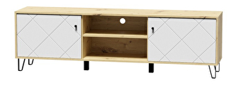 TV asztal/szekrény Bonny BL02 (artisan tölgy + matt fehér)