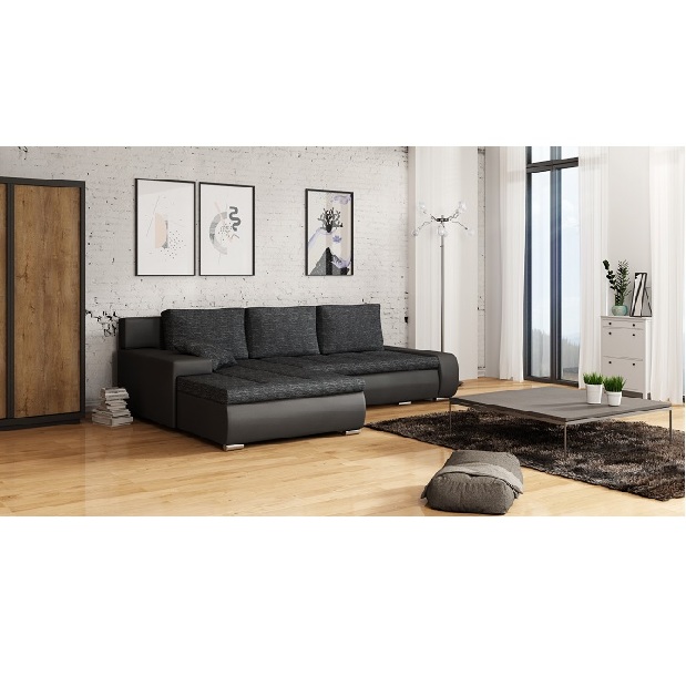 Sarok kanapé Gisoil (fekete)