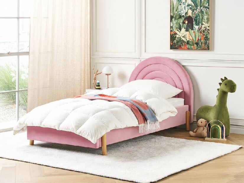 Egyszemélyes ágy 90 cm Clinton Bonell (barna) (ágyráccsal és matraccal, és tárolóhellyel)