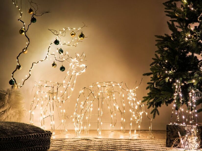 LED dekorációs karácsonyfa készlet (2 db.) Neiza (fekete)