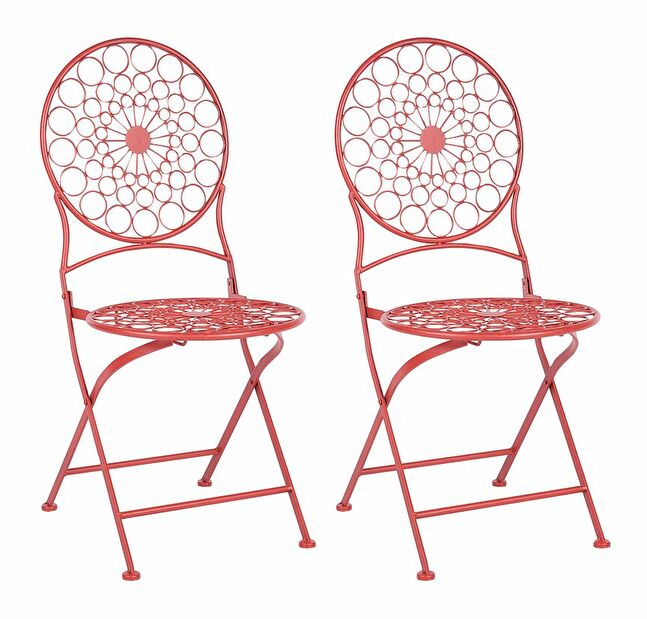 Kerti szék készlet (2 db.) Shealee (piros) 