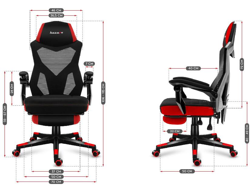 Játék szék Cruiser 3 (fekete + piros)