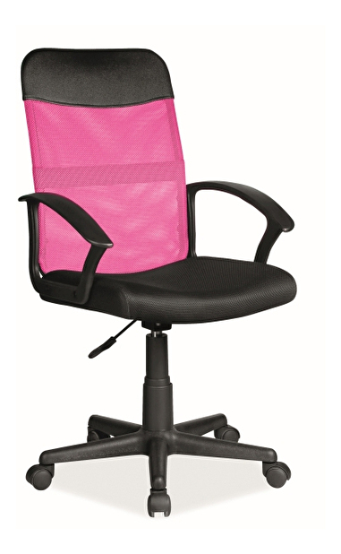 Irodai fotel Obery (fekete + rózsaszín)