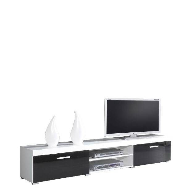 TV szekrény/asztal MA8 Mambo (fehér + fényes fekete)