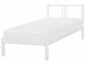 Egyszemélyes ágy 90 cm VALLES (ágyráccsal) (fehér)