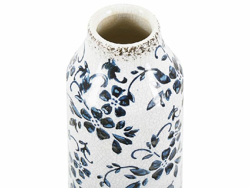 Váza 35 cm Mulza (fehér + kék)