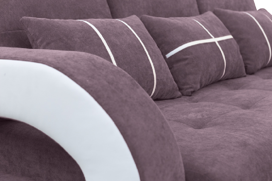Háromszemélyes kanapé Nyssa (rózsaszín + fehér)