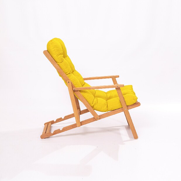 Kerti asztal és szék készlet (3 db.) Minnie (sárga + természetes)