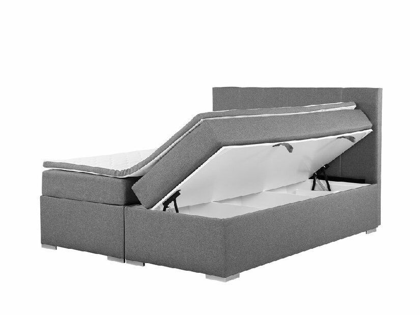 Franciaágy Boxspring 180 cm LORRO (matracokkal) (szürke)