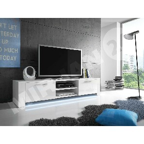 TV szekrény/asztal IX Clio (fehér + fényes fehér)