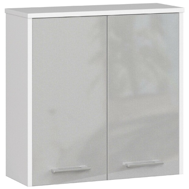 Függesztett fürdőszoba szekrény Farid Típus 5 (fehér + fémes fényű)