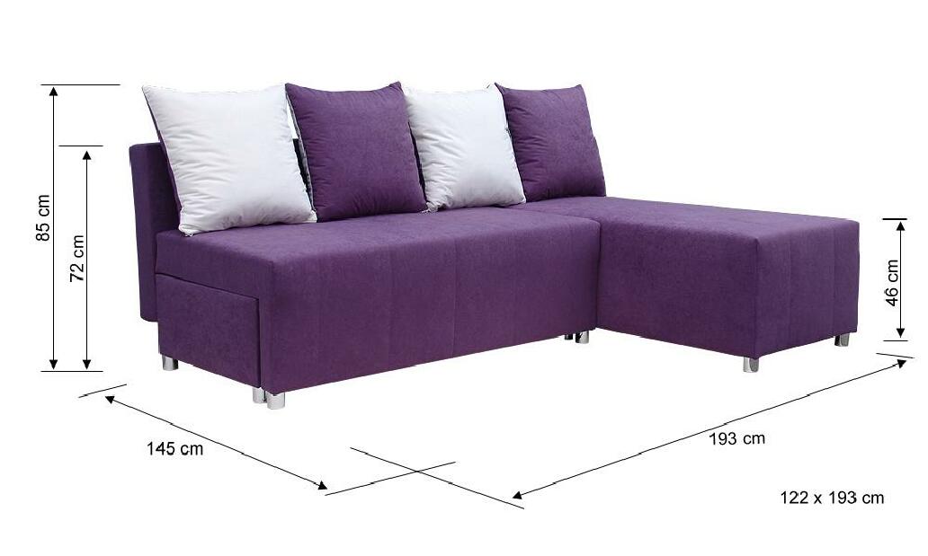 Sarok kanapé Brigid (rózsaszín + párnák)