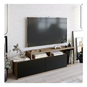 TV asztal/szekrény Neru (dió + fekete)