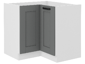 Sarok alsó konyhaszekrény Lucid 89 x 89 DN 1F BB (dustgrey + fehér)