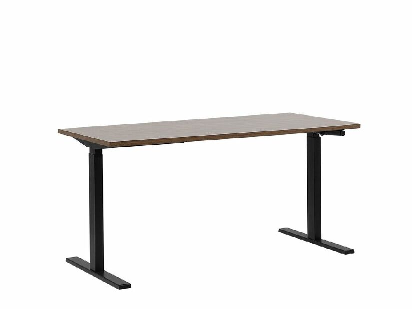Íróasztal UPPER II (180 x 80 cm) (MDF) (sötét fa) (manuálisan beállítható)