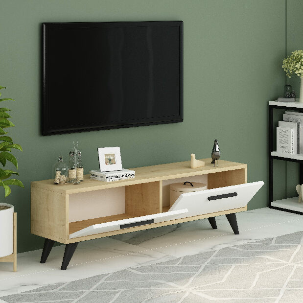 TV asztal/szekrény Mesa (zafír + Fehér)