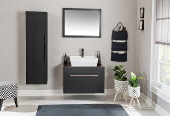 Fürdőszoba bútor Cremi 80 (fekete)