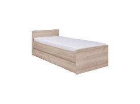 Egyszemélyes ágy 90 cm Cortez C 15 (sonoma tölgy) (ágyráccsal)