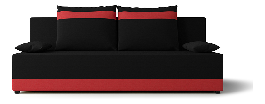 Kétszemélyes kanapé Tornado S (fekete + piros)