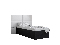 Egyszemélyes ágy 90 cm Brittany 2 (fekete matt + fehér)