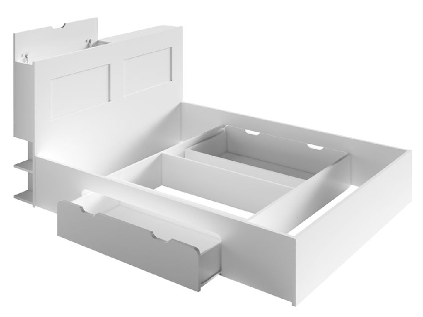 Hálószoba (ágy 160X200 cm, 2 db. éjjeliszekrény, szekrény) Ramiok (fehér)
