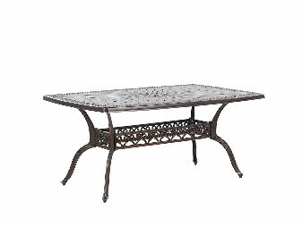 Kerti asztal 165 cm LIZZI (alumínium) (barna) (6 személy számára)