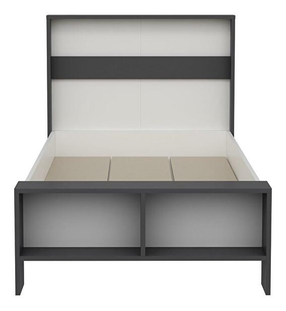 Egyszemélyes ágy 90 cm Live (antracit + fehér)