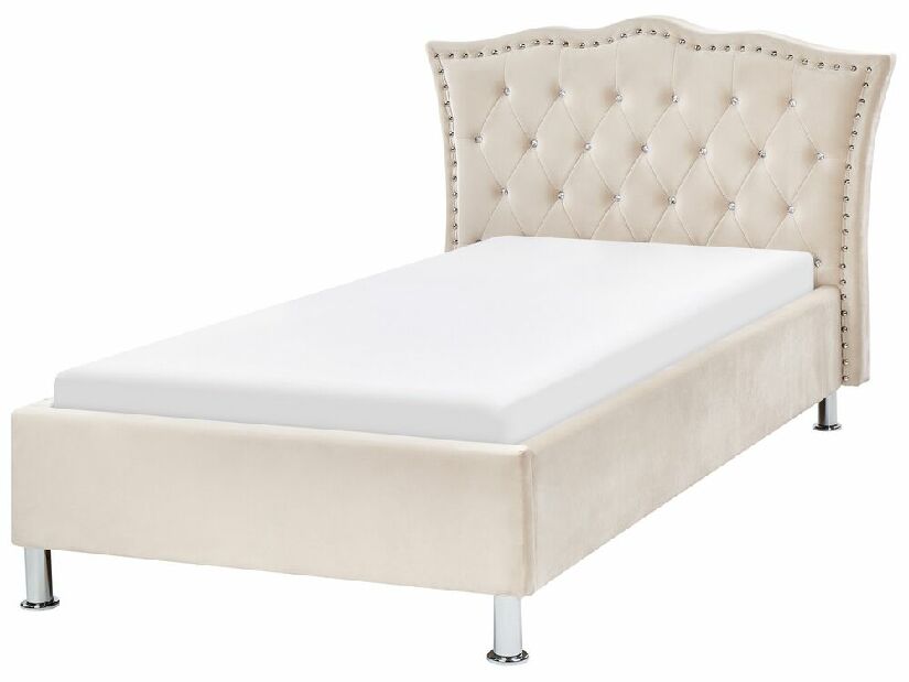 Egyszemélyes ágy 200 x 90 cm Metty (bézs) (ágyráccsal)
