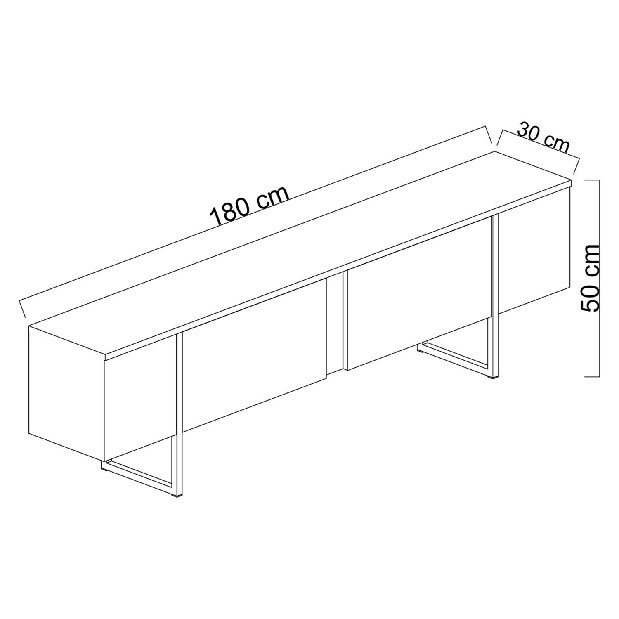 TV asztal/szekrény Luxi (antracit)