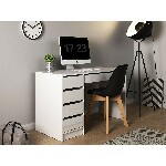 PC asztal Heranor (fehér + fényes fehér)