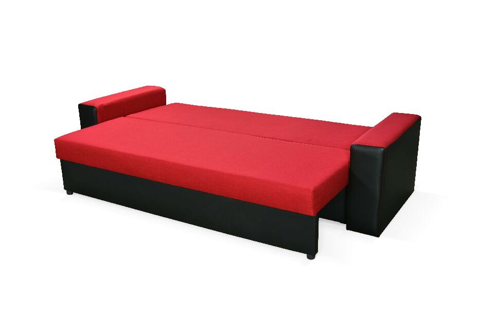Háromszemélyes kanapé Lavelle (piros + fekete)
