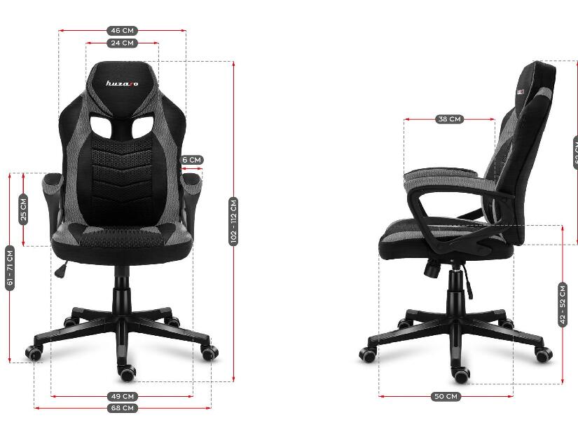 Játék szék Fusion 2.5 (fekete + szürke)