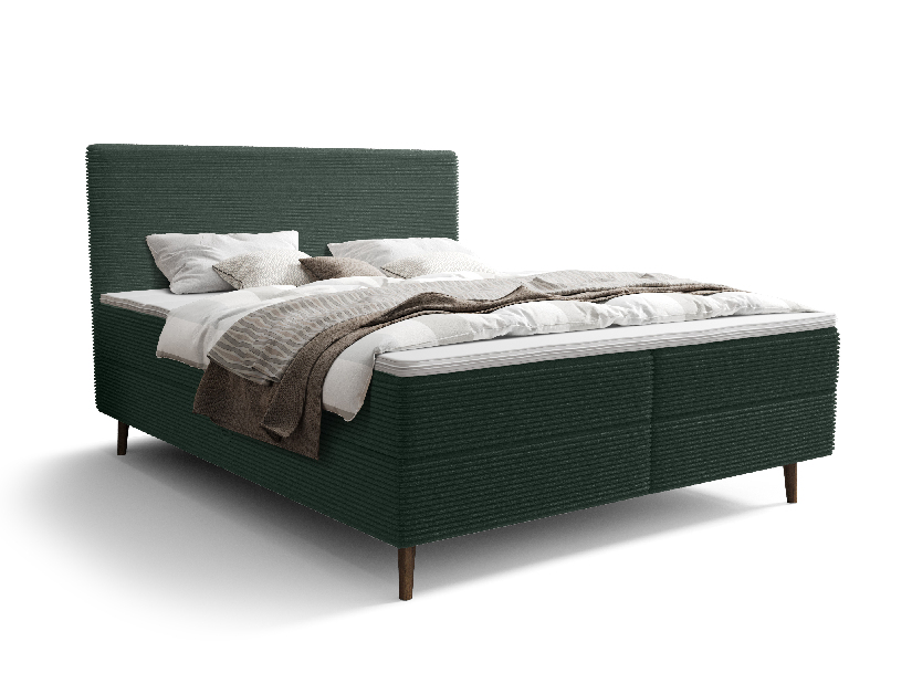 Egyszemélyes ágy 120 cm Napoli Comfort (zöld) (ágyráccsal, tárolóhellyel)