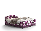 Franciaágy  Boxspring 180 cm Orlando (minta + lila) (matraccal és tárolóhellyel)