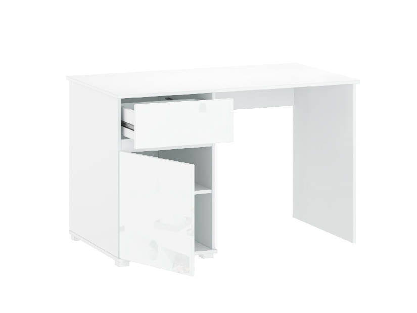 PC asztal Leona (fényes fehér)