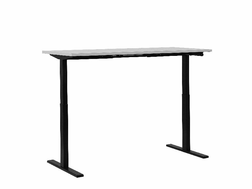 Íróasztal UPPER II (130 x 72 cm) (MDF) (fehér + fekete) (manuálisan beállítható)