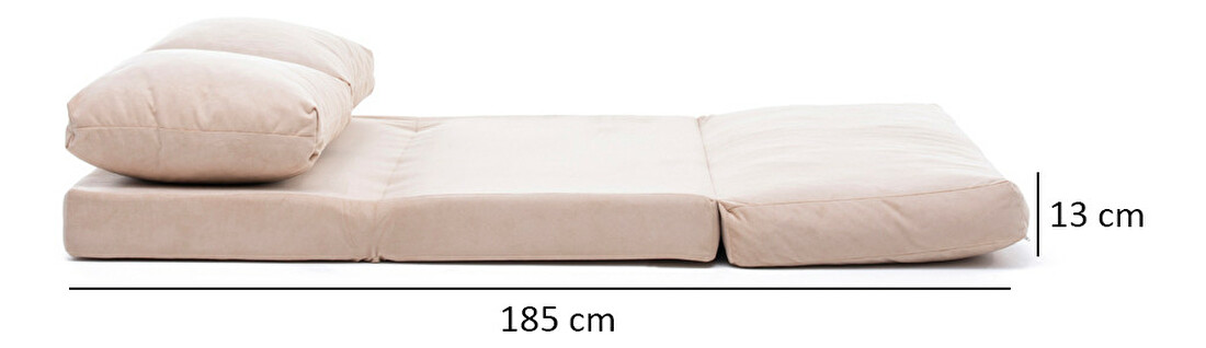 Kétszemélyes kanapé Tilda (krém)
