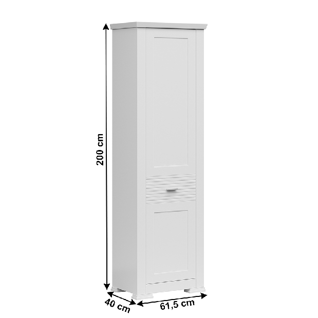 Polcos szekrény Aryness 1D (fehér)