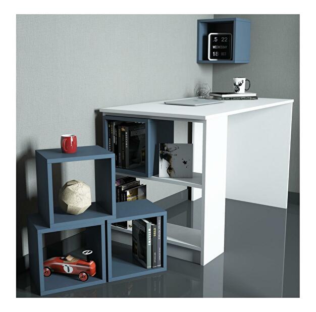 PC asztal polccal Babar (fekete + kék)