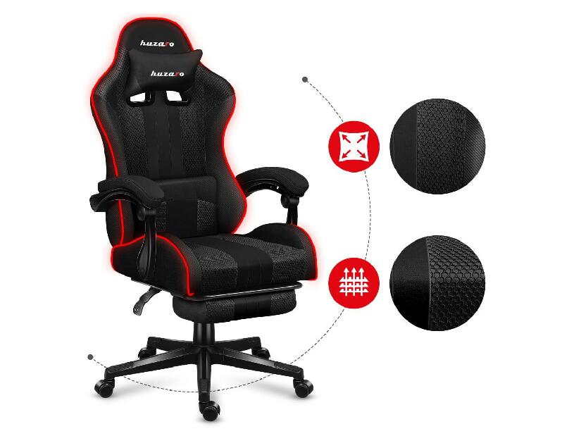 Játék szék Fusion 4.7 (fekete + többszínű) (LED világítással)