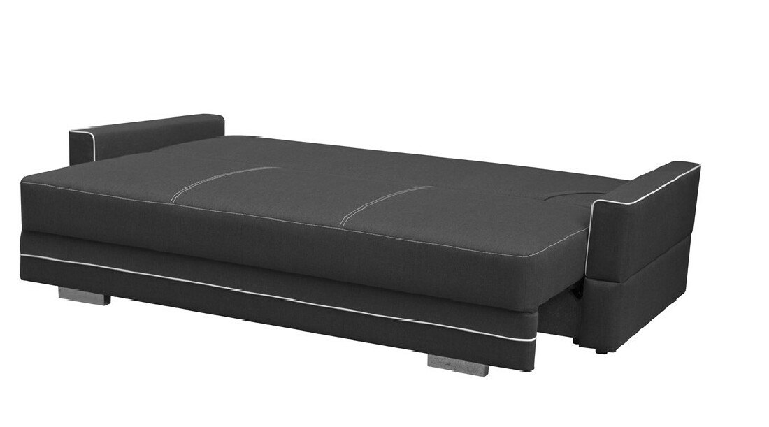 Háromszemélyes kanapé Ivy (fekete)