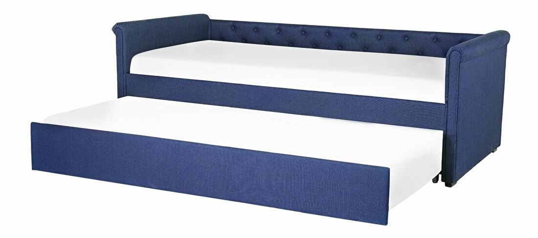 Szétnyitható ágy90 cm LISABON (ágyráccsal) (kék)
