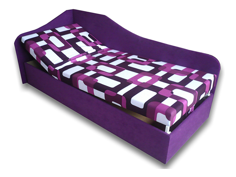 Egyszemélyes ágy (dívány) 90 cm Abigail (Gusto 10 + Lila 49) (B)
