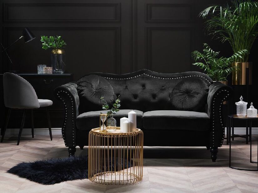 Kétszemélyes kanapé Stege (fekete)